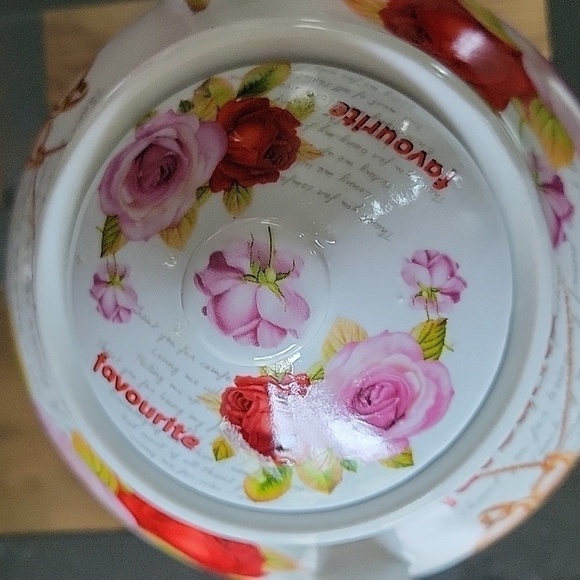 Alpine Cuisine Roses Favorite Teapot Porcelain White Replacement Collectible - Picture 2 of 16